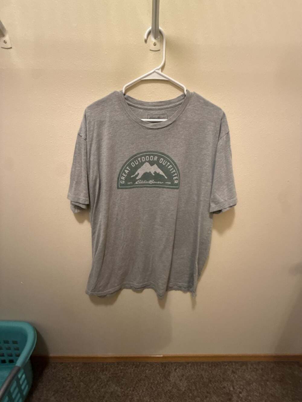 Eddie Bauer Men's Great Outdoor Outfitter Graphic T-Shirt Gray